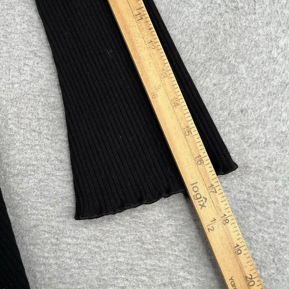 Old Navy Youth Girls Long Sleeve Dress Stretch Black Ribbed Collar Casual Size S